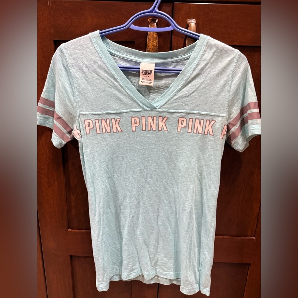 PINK Victoria's Secret Aqua T-Shirt